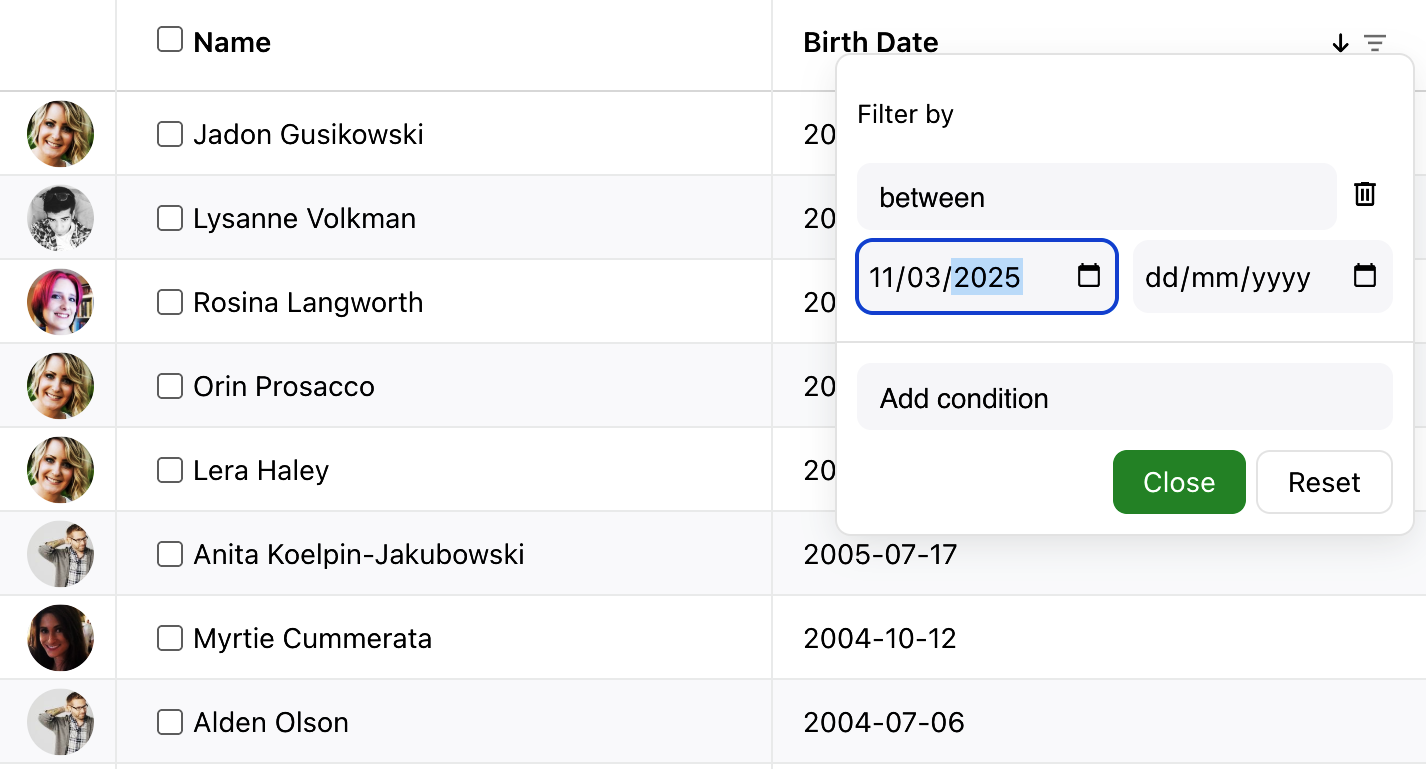 Date Filter